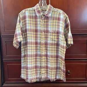 Faconnable men’s linen button up shirt